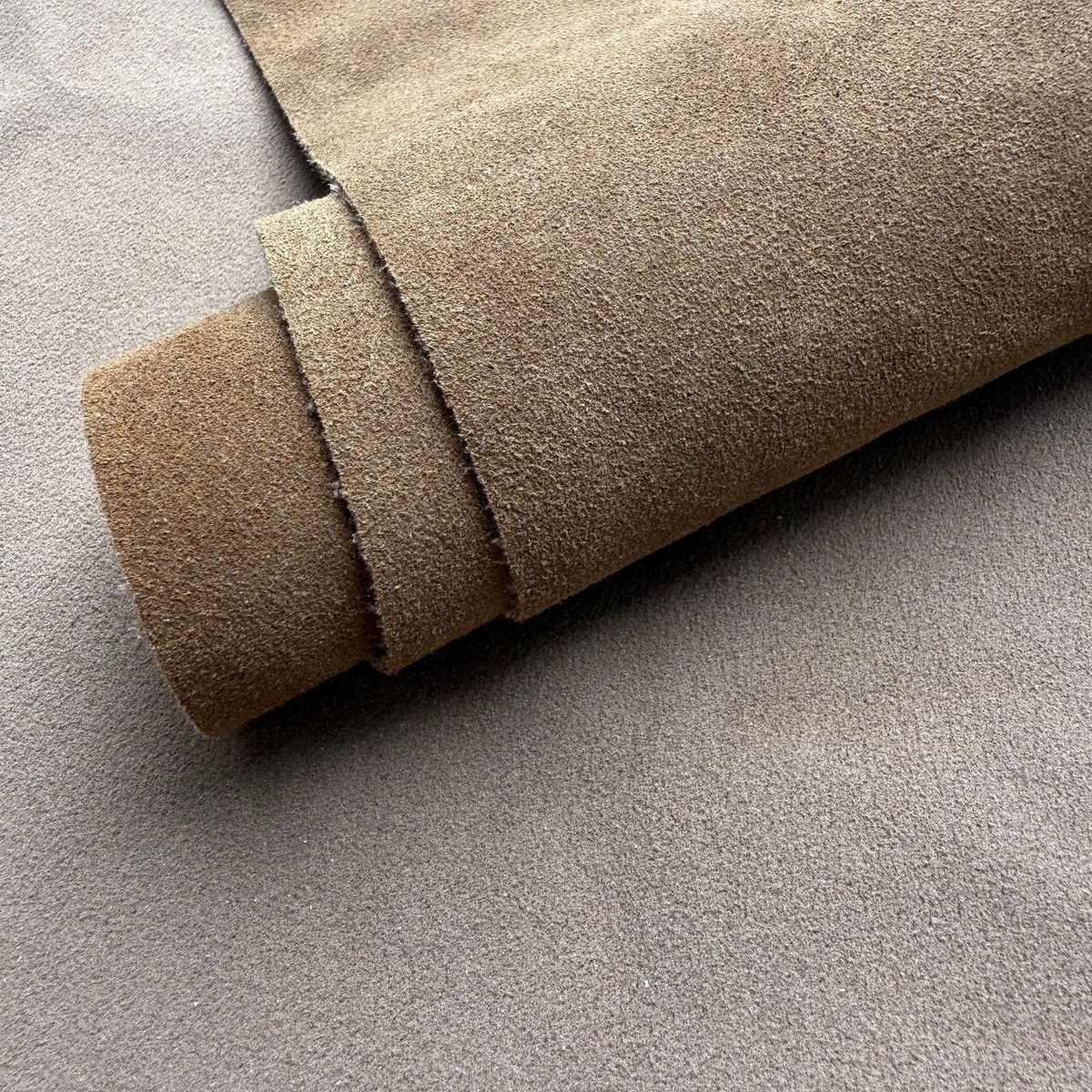 牛纤绒1.4mm厚绒面纹理勃肯鞋鞋面鞋材面料皮料牛纤绒背涂底仿超