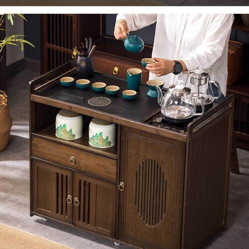 移动边几家用茶桌茶台非实木小茶车客厅泡茶几茶具套装烧水壶新款