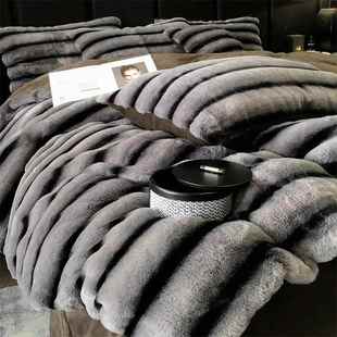 兔子天鹅床四件套 加天厚和温暖 被高端双面 采购绒产品冬季 正品