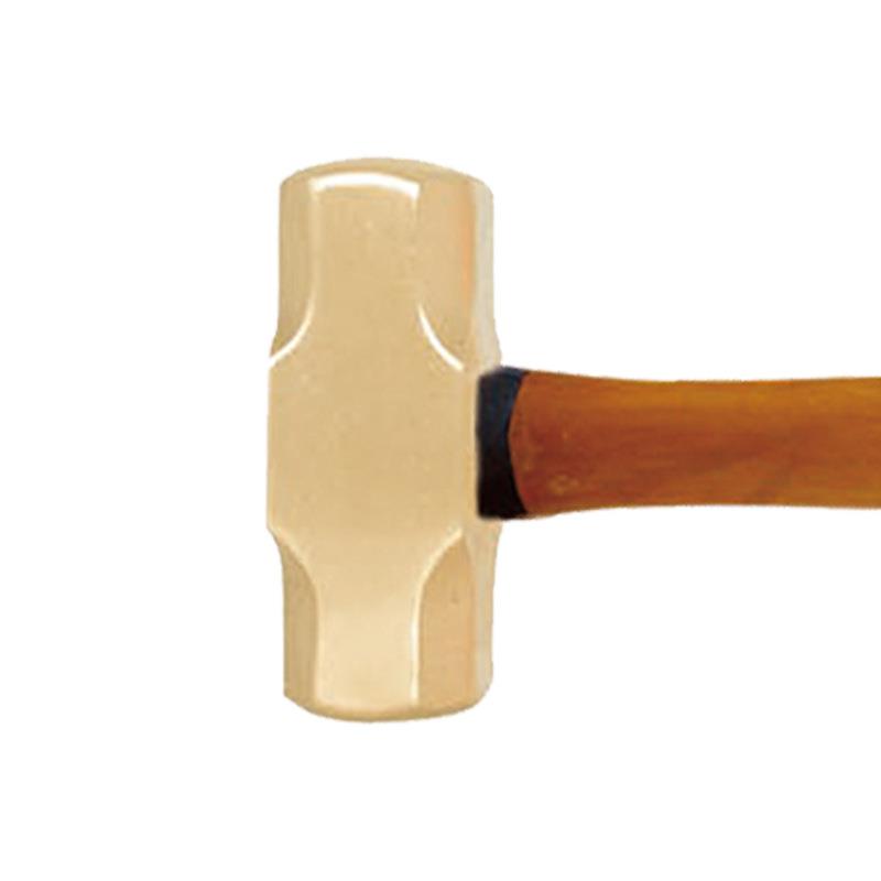 TOOLTIME图泰防爆木柄八角锤铝青铜无火花高强度石工锤方锤榔头锤