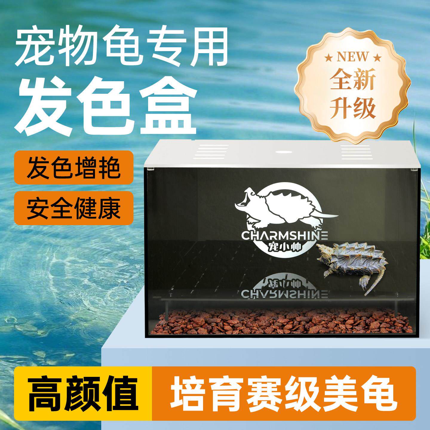 乌龟发色盒家用小型龟苗培育隔离盒防逃逸双层底滤巴西鳄龟饲养箱