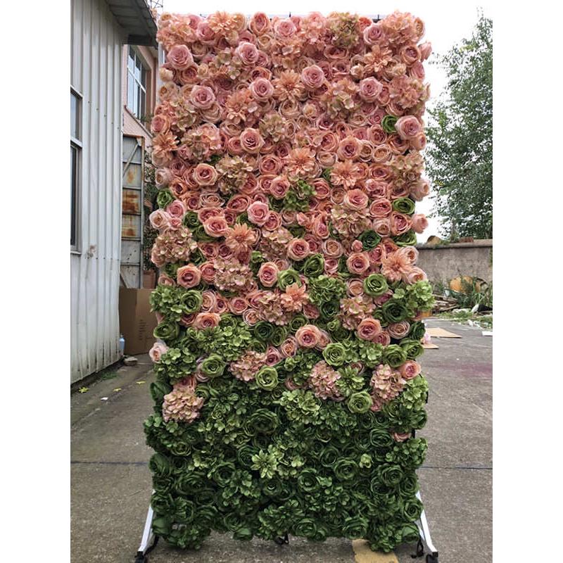 布景墙假婚礼花墙背景室内红墙花墙创意面绢花装饰网玫瑰花仿真