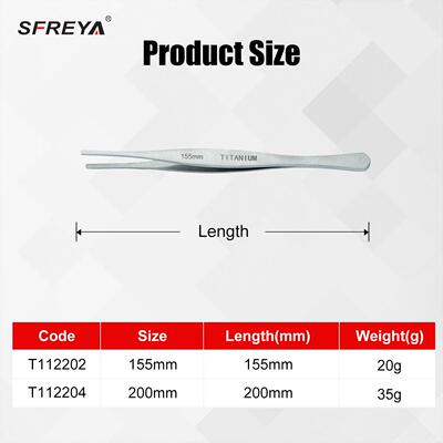 SFREYA T112202 钛合金平头镊子 无磁钛合金工具
