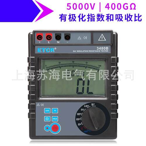 铱泰ETCR3480A绝缘电阻测试仪5000V兆欧表数字式高精度带极化指数