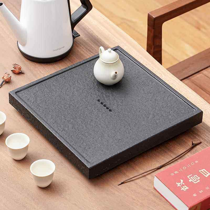 天然乌金石头茶盘整块家用日式简约复古小茶台正方形一两人用茶海,餐饮具,旅行茶具,淘宝优惠券,粉丝福利购,淘宝优惠卷