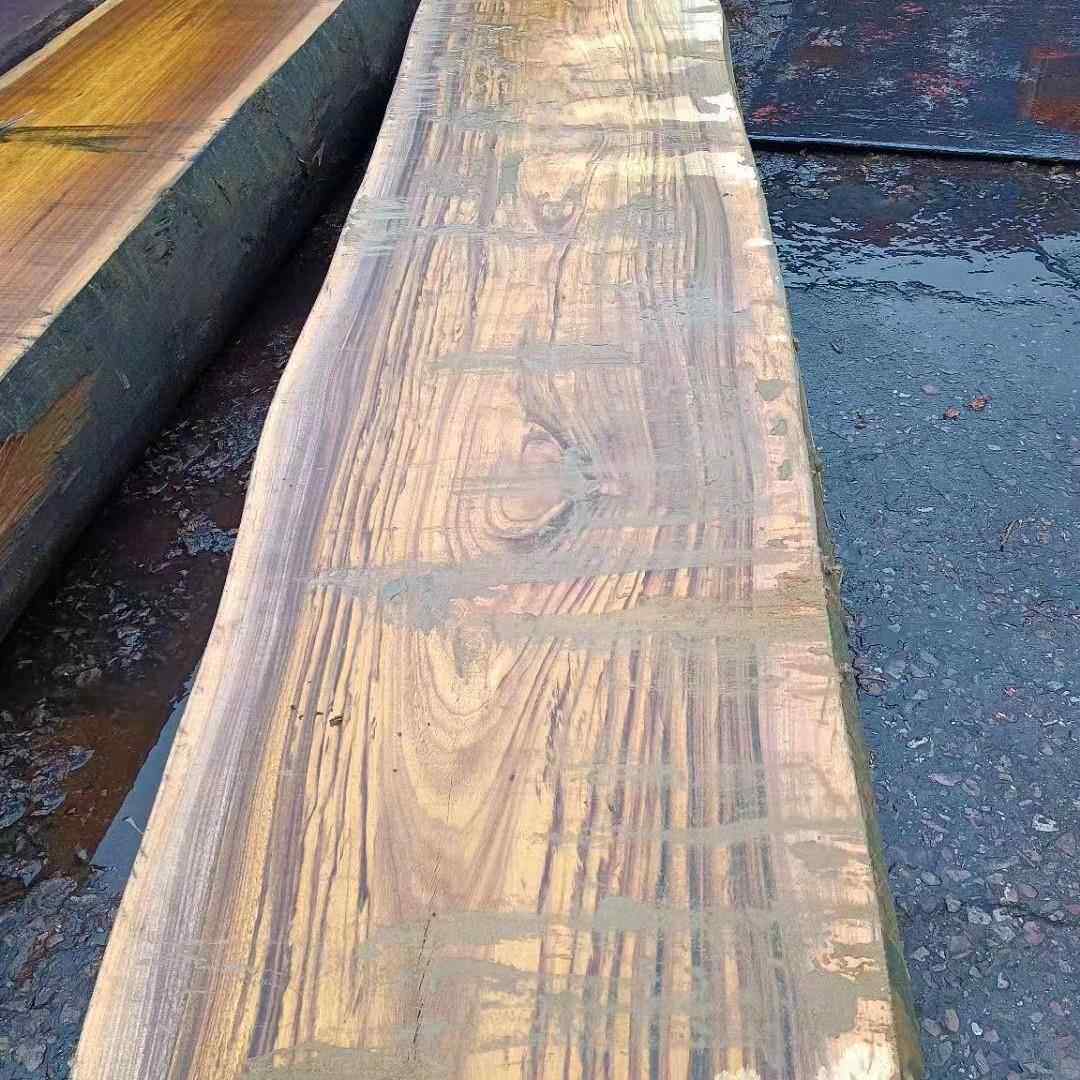 张桌家港YIJ奥坎大原木口径奥坎大板原林木古建园地板家具工程材