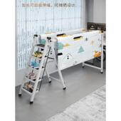多功能置地梯子伸缩晾衣架双杠拉长晒被衣物移动人字梯两用梯架菖