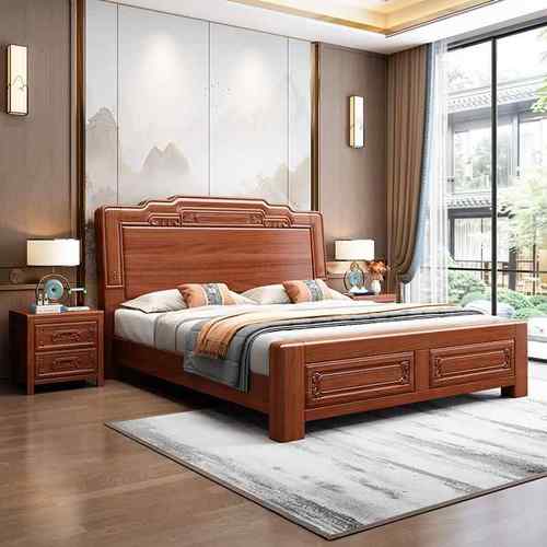 花梨木实木床中式古典1.5米主卧双人床1.8米仿古榫卯工艺实木床