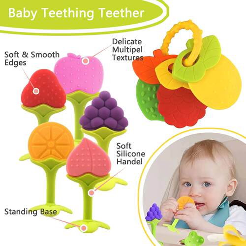 Fruit Macaroon Teether Teething toys for teething babies Eas