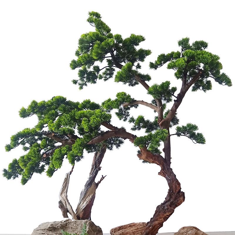 仿真松树迎客松罗汉松假松树商场酒店装饰造型迎客松景观摆件摆件