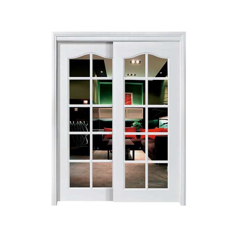 冠木源门业卫生间门 家用磨砂钢化实木厨房玻璃卫生间门 吊趟推拉