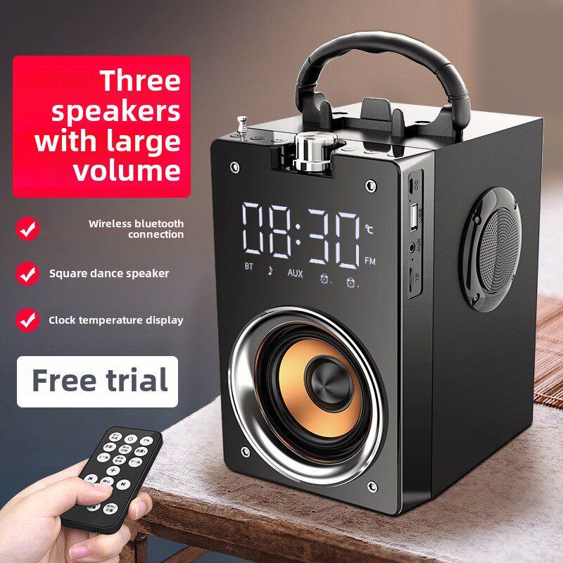 蓝牙扬声器家庭3D环绕高音量超大小音频闹钟与无线电集成音乐播放