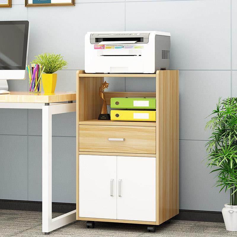 可移动打印机架简约主机柜多层办公室置物架桌边文件收纳架带门,商业/办公家具,文件柜,淘宝优惠券,粉丝福利购,淘宝优惠卷