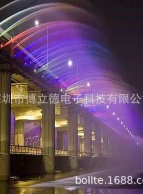 桥梁喷泉流水兰州音乐喷泉彩虹喷泉瀑布大桥七彩水帘安装大型户外