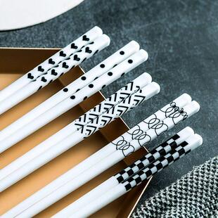 白色陶瓷筷子一人一筷专人专用家用高档抗菌防霉耐高温快子食品级