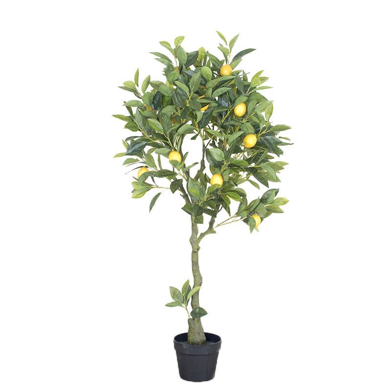 仿真室内植物带果带盆柠檬树家居装饰绿植盆栽仿真柠檬树橘树
