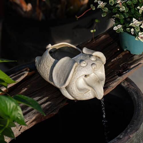 生态缸古法养鱼循环流水陶罐庭院鱼缸造景摆件增氧过滤器配件