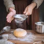 TITIBEAR 厨房304不锈钢面粉筛豆浆果汁过滤网火锅捞面勺带挂勾耳