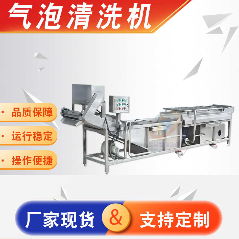 气泡清洗机 商用果蔬辣椒清洗机 全自动高压喷淋净菜加工设备