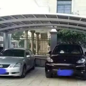 铝合金车棚 别墅庭院遮阳停车棚 户外充电桩 家用防晒防雨停车棚