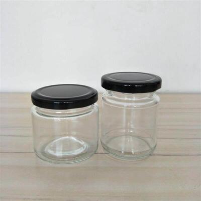 Circular glass jar pickles bottles jam jars of honey bottle