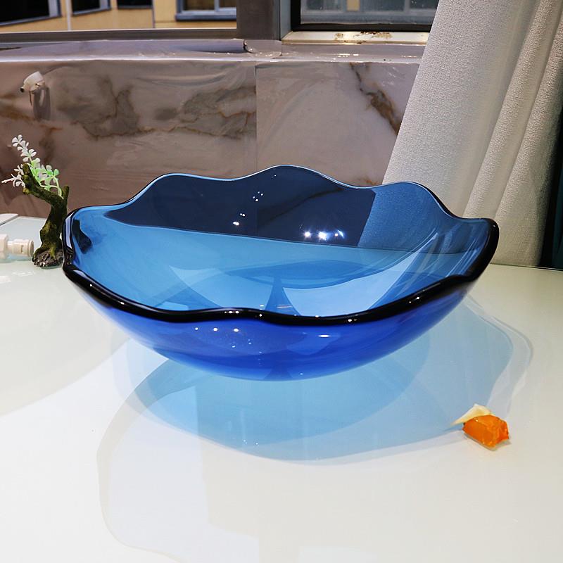 正品欧式玻碗璃花边圆碗碗刺身盘自助餐示架果盘沙凉菜小料罐展头