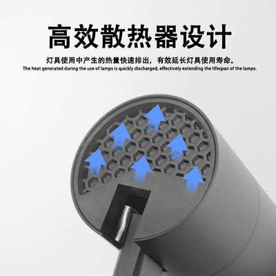 二线三线轨道灯舞蹈室商用足功率超亮聚光背景墙天花射灯led
