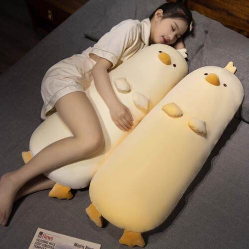 侧睡长条抱枕小黄鸡女生睡觉靠枕儿童陪睡安抚侧睡觉夹腿枕头礼品