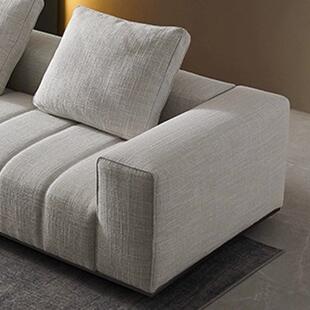 意式师极代简棉麻布艺沙发客厅现简琴约D0813#直排组合设计古德曼