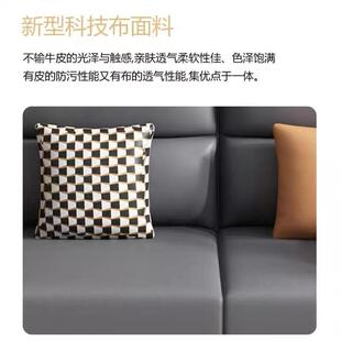 沙木实木发组现代简约木质合妃软靠带贵位可拆洗客厅家 白蜡2805