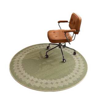 复古圆形摇摇椅地毯客厅儿童房高级感地垫办公电脑电竞椅桌下垫子