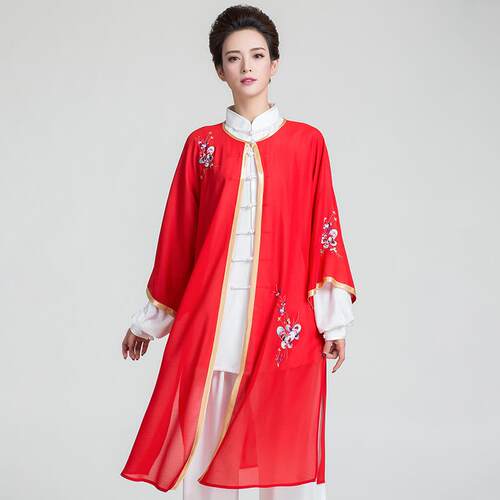 高档韵中华太极披纱女单件太极女中国风古太拳比赛表演服新款服飘