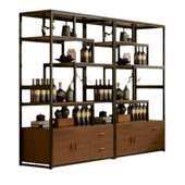 酒柜靠墙客厅展示柜商用酒架2023年新款 家用柜子储物柜饭店新中式