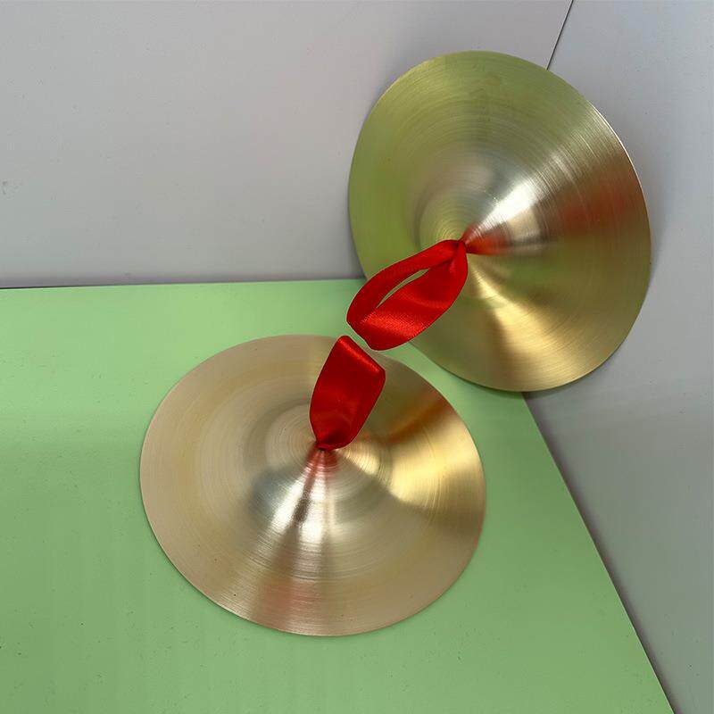 现货铜镲铜锣儿童打击乐器抓周手锣幼儿园音乐课教具铜镲
