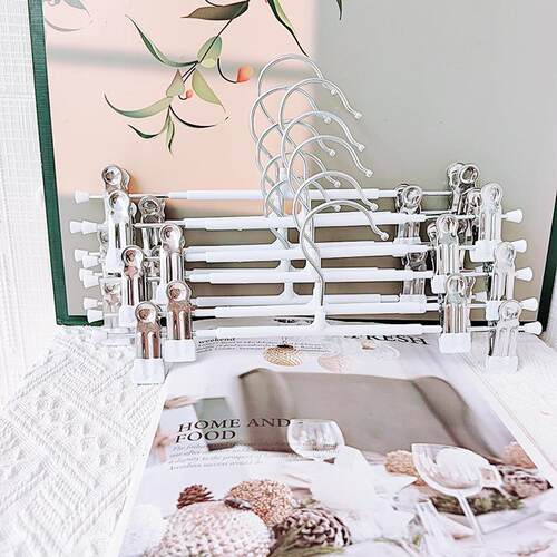 Traceless Pants Hangers, Clips for Home Storage, Skirt and P
