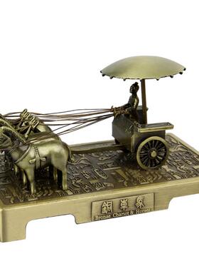 朴器 铜车马兵马俑摆件