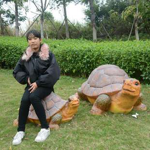 玻璃钢乌龟雕塑 饰摆件水景景观美陈 户外园林陆龟海龟花园装