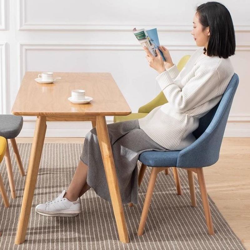 脑椅家书用电WXP实木餐椅简约久坐舒适学习桌子靠凳背女生卧室化