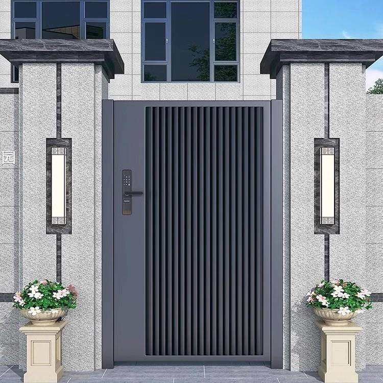 铝艺庭院大门中式别墅双开门铝合金农村自建房户外花园门院子大门