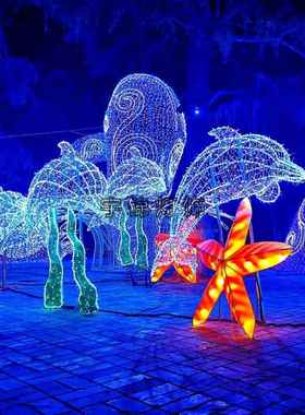 圣诞节灯日化光节过街灯天鹅型跨街灯LED鲸鱼造灯街道亮工YJ-TAZX