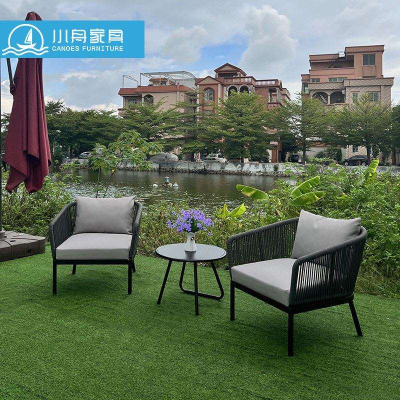 户外休闲家具庭院民宿露台阳台海景房藤椅室外椅子茶几阳台三件套
