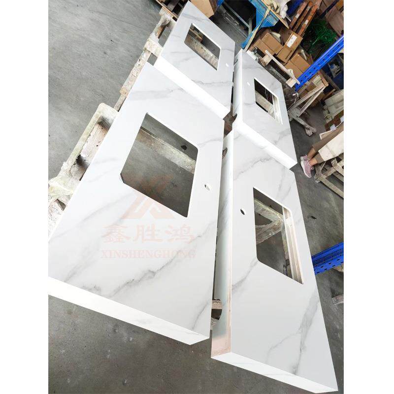 阳台柜洗衣机台面白色花纹岗石石材加工单盆可加工加定工制单水龙