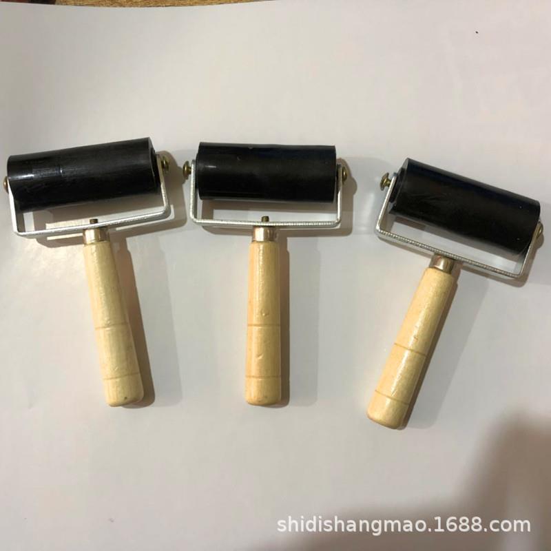 橡胶版画滚筒滚轮6厘米油墨滚筒版画工具胶滚胶辊油印橡胶滚轮