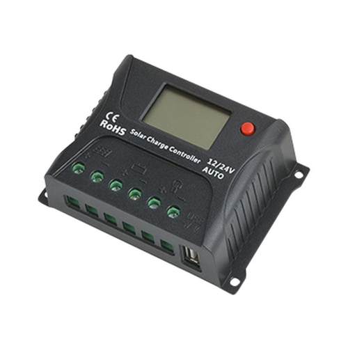 太阳能控制器P识W电压自动别控制器12/24V离M网系统阳能控太HP241