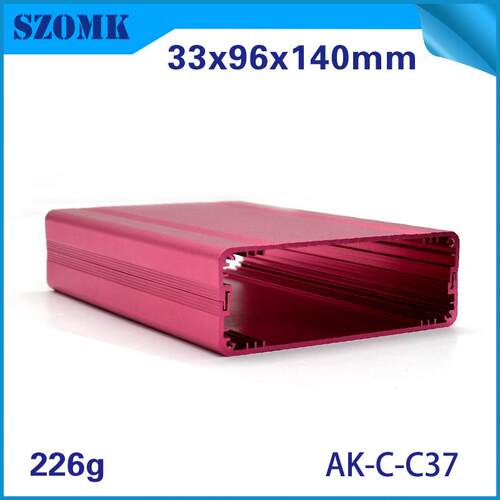 SZOMK C37仪表仪器电源控制保护壳铝型材分体式金属外壳33x96x140