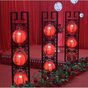 婚庆道具中式 有新款 宫灯路引汉唐婚礼仿古中国风三联灯笼路引