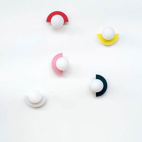 彩色马卡龙壁灯客厅卧室床头书房电视背景墙前台led氛围装饰墙灯