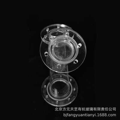 亚克力透明圆管实验仪器 有机玻璃带法兰盘多通亚克力管道厂家直