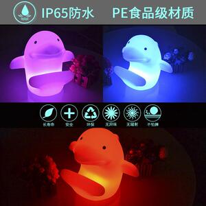 LED装海豚发光AJD遥控变色LED海D海豚厂家直供儿童玩具饰灯LE豚