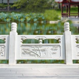 石雕栏杆汉白玉栏板花岗岩围栏青石栏杆大理石升旗台公园河道栏杆